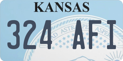KS license plate 324AFI