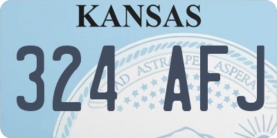 KS license plate 324AFJ