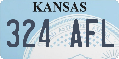 KS license plate 324AFL
