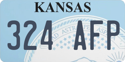 KS license plate 324AFP