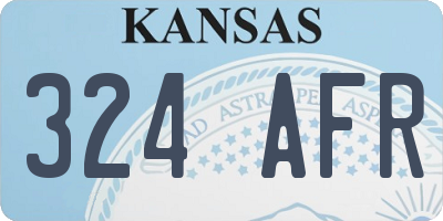 KS license plate 324AFR