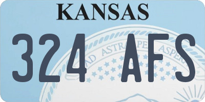 KS license plate 324AFS