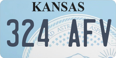 KS license plate 324AFV