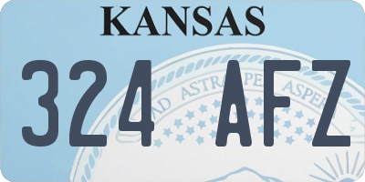 KS license plate 324AFZ