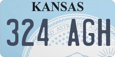 KS license plate 324AGH