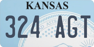 KS license plate 324AGT