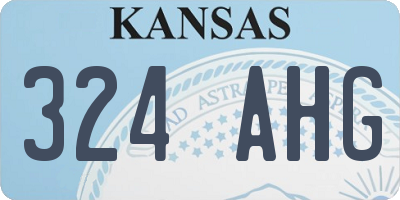 KS license plate 324AHG