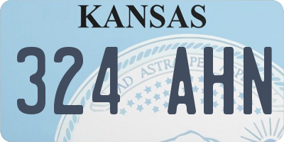 KS license plate 324AHN