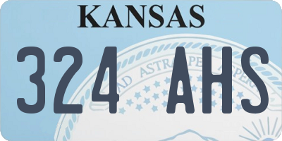 KS license plate 324AHS
