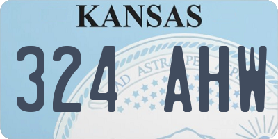 KS license plate 324AHW