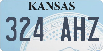 KS license plate 324AHZ