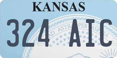 KS license plate 324AIC
