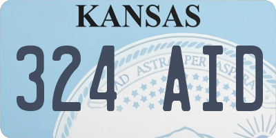 KS license plate 324AID
