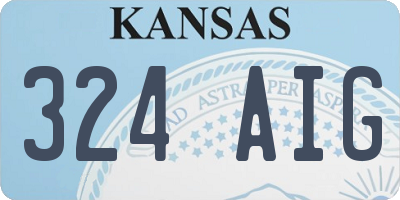 KS license plate 324AIG