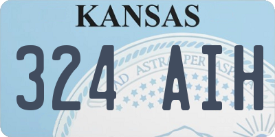 KS license plate 324AIH