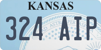 KS license plate 324AIP