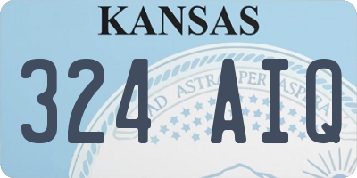 KS license plate 324AIQ