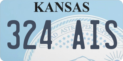 KS license plate 324AIS
