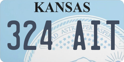 KS license plate 324AIT