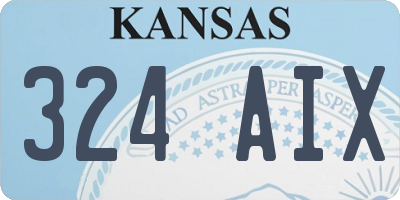 KS license plate 324AIX