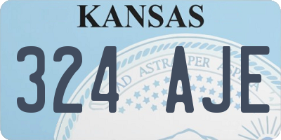 KS license plate 324AJE