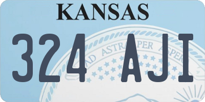 KS license plate 324AJI