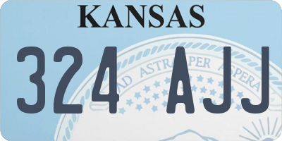 KS license plate 324AJJ