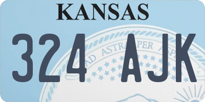KS license plate 324AJK