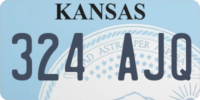 KS license plate 324AJQ