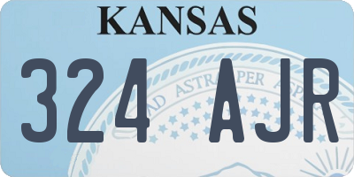 KS license plate 324AJR