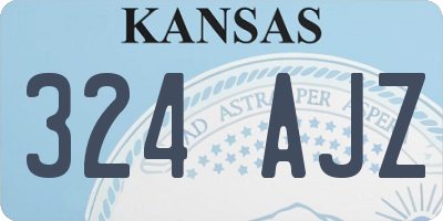 KS license plate 324AJZ