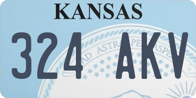 KS license plate 324AKV