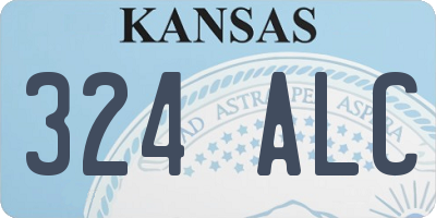 KS license plate 324ALC