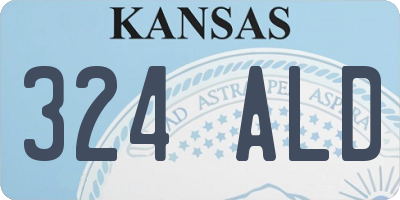 KS license plate 324ALD