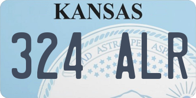 KS license plate 324ALR