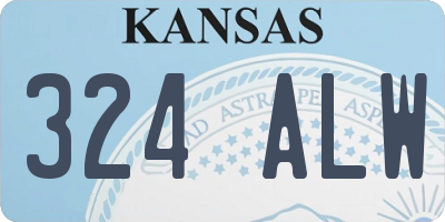 KS license plate 324ALW