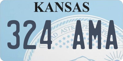 KS license plate 324AMA