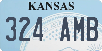 KS license plate 324AMB