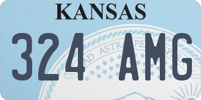 KS license plate 324AMG