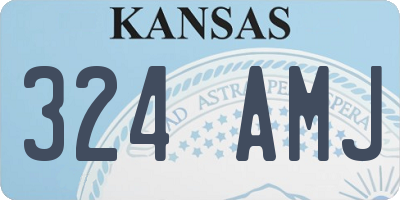 KS license plate 324AMJ