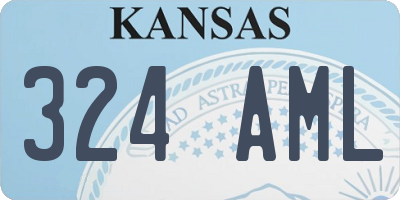 KS license plate 324AML