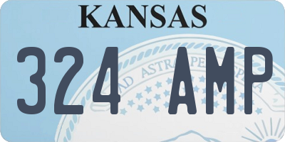 KS license plate 324AMP