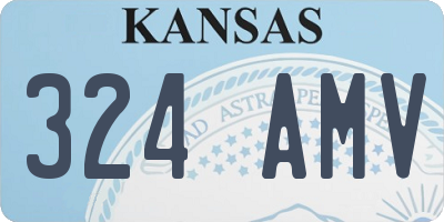 KS license plate 324AMV