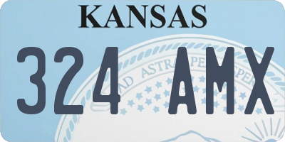 KS license plate 324AMX