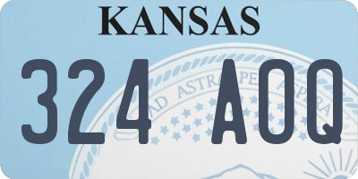 KS license plate 324AOQ