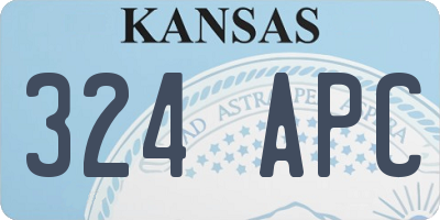 KS license plate 324APC