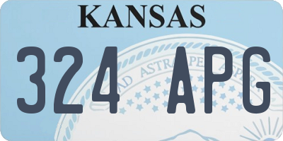 KS license plate 324APG