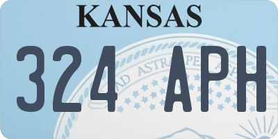 KS license plate 324APH