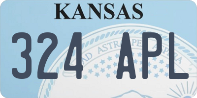KS license plate 324APL