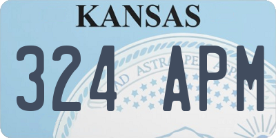 KS license plate 324APM